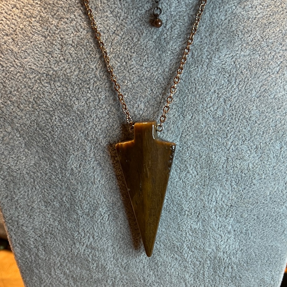 Petrified Wood Pendant Necklace